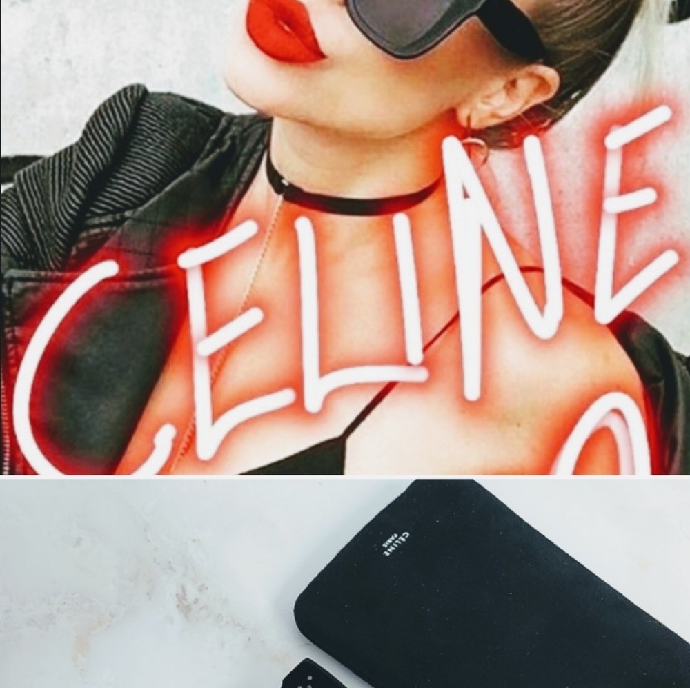 Celine Tilda black oversized square sunglasses